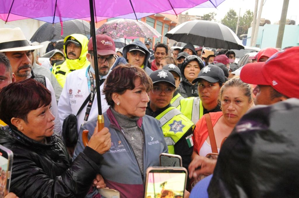 Supervisa Gobernadora Delfina Gómez Álvarez afectaciones en el municipio de Chalco por las&nbsp;lluvias.