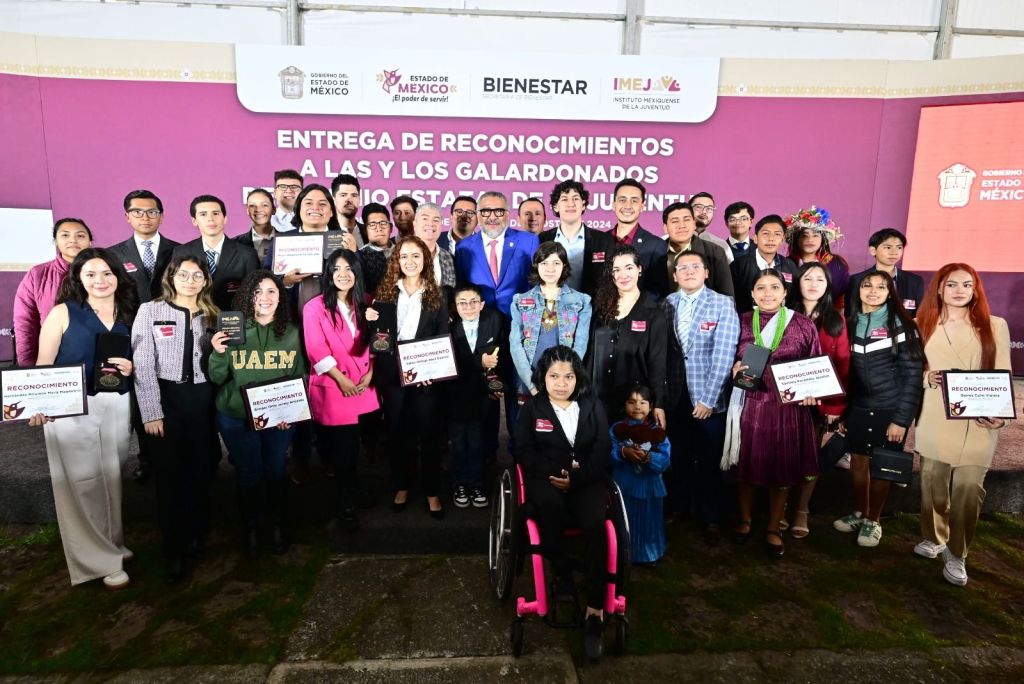 Gobernadora Delfina Gómez Álvarez reconoce e impulsa el talento mexiquense a través del Premio Estatal de la Juventud&nbsp;2024.