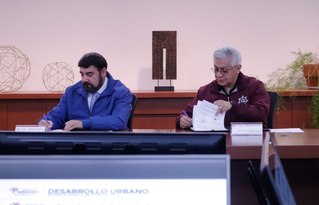 Firman Secretarios de Seguridad y de Desarrollo e Infraestructura del Estado de México convenio para desarrollar y mejorar Obras&nbsp;Públicas.