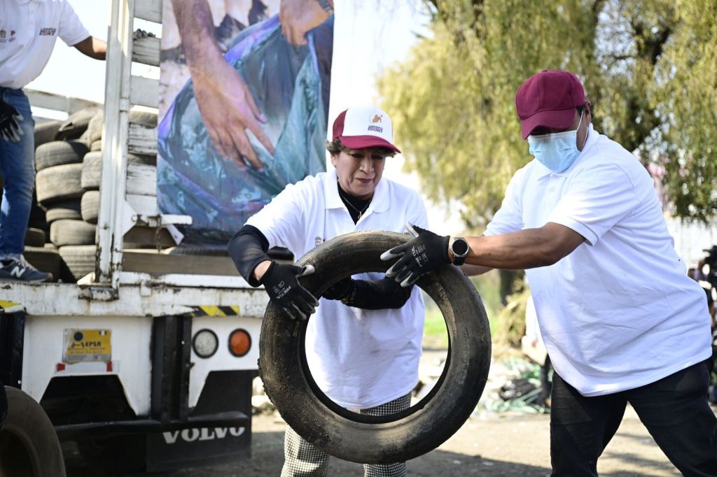 Arranca Gobernadora Delfina Gómez Álvarez segunda jornada “Limpiemos Nuestro EdoMéx”; recolectará llantas en 16&nbsp;municipios.