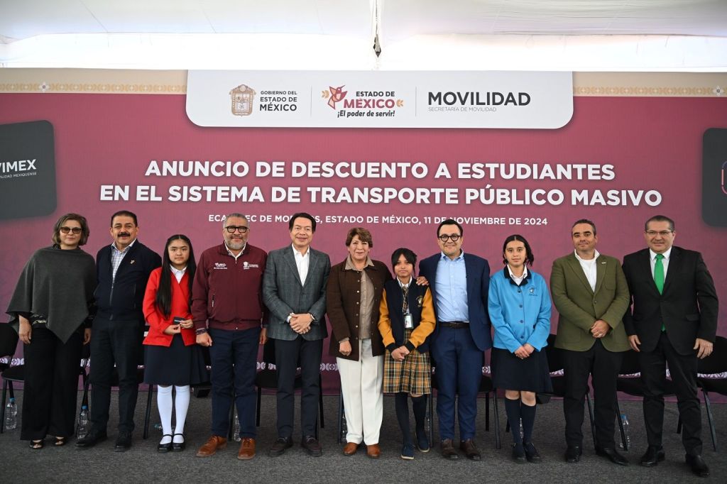 Pasa de 9 a 6 pesos la tarifa para estudiantes en el transporte público masivo del EdoMéx, anuncia Gobernadora Delfina Gómez&nbsp;Álvarez.