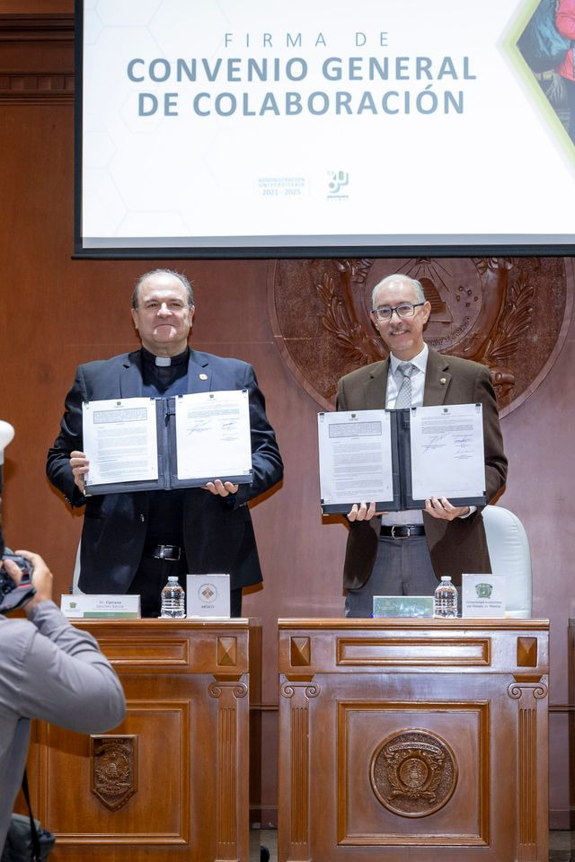 UAEMéx y Universidad Anáhuac establecen lazos de colaboración para el fortalecimiento de la producción&nbsp;científica.
