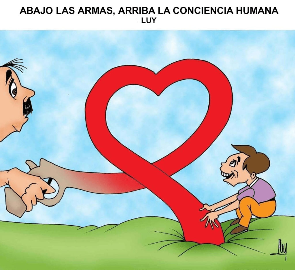 Abajo las Armas, Arriba la Conciencia&nbsp;Humana.