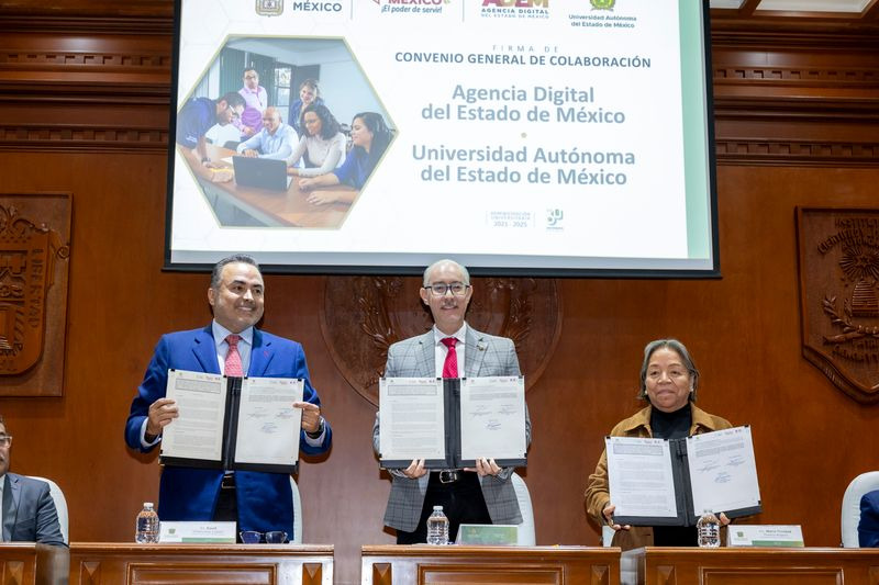 UAEMéx firma convenio con la Agencia Digital del Estado de México en favor de innovaciones&nbsp;sociales.