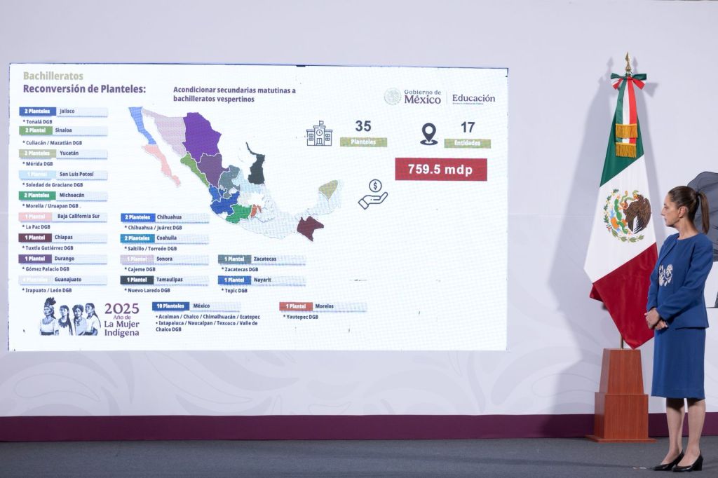 Presidenta Claudia Sheinbaum Pardo anuncia Construcción de 18 Preparatorias; ampliación de 33 Planteles y 35 Reconversiones de Secundarias a&nbsp;Bachilleratos.