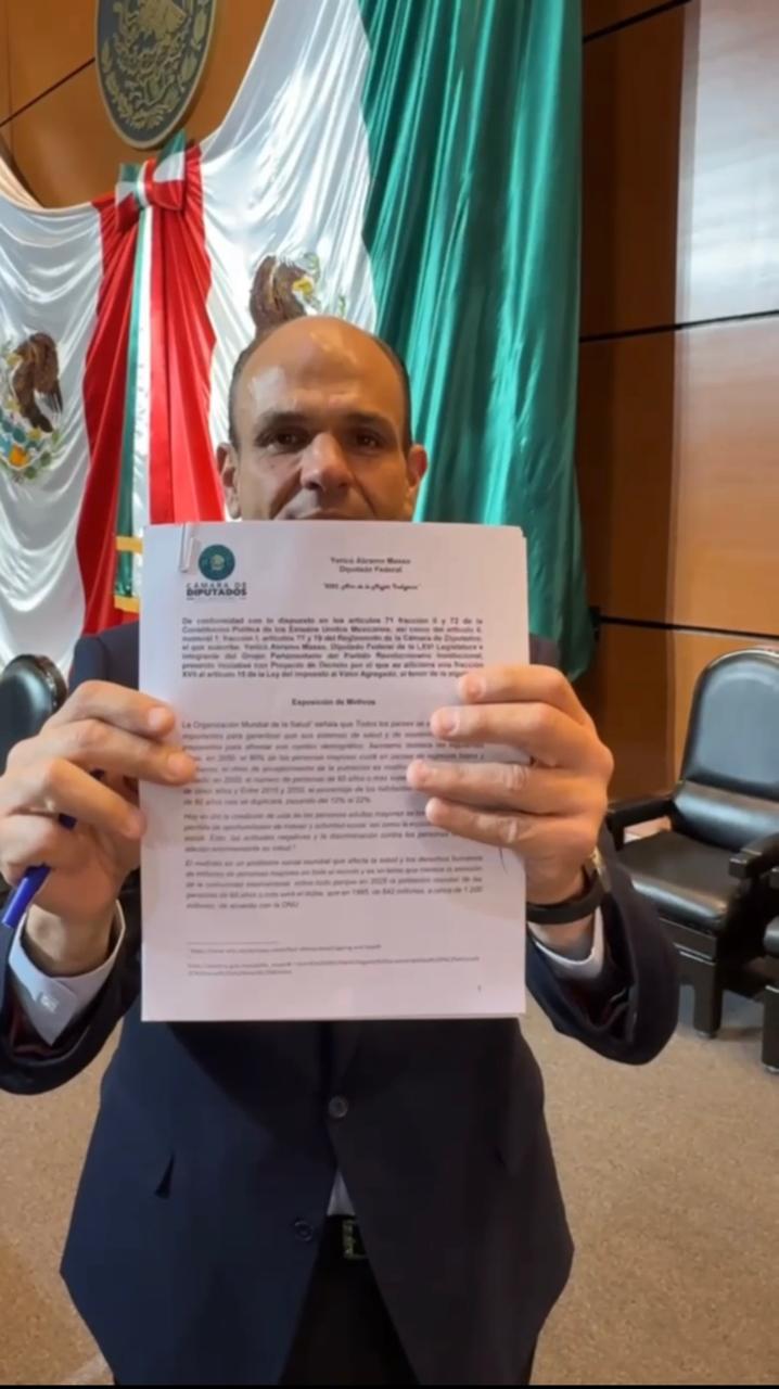Impulsa Diputado Federal Jericó Abramo que Adultos de 60 Años y Más no paguen IVA en gastos Médicos&nbsp;Mayores.