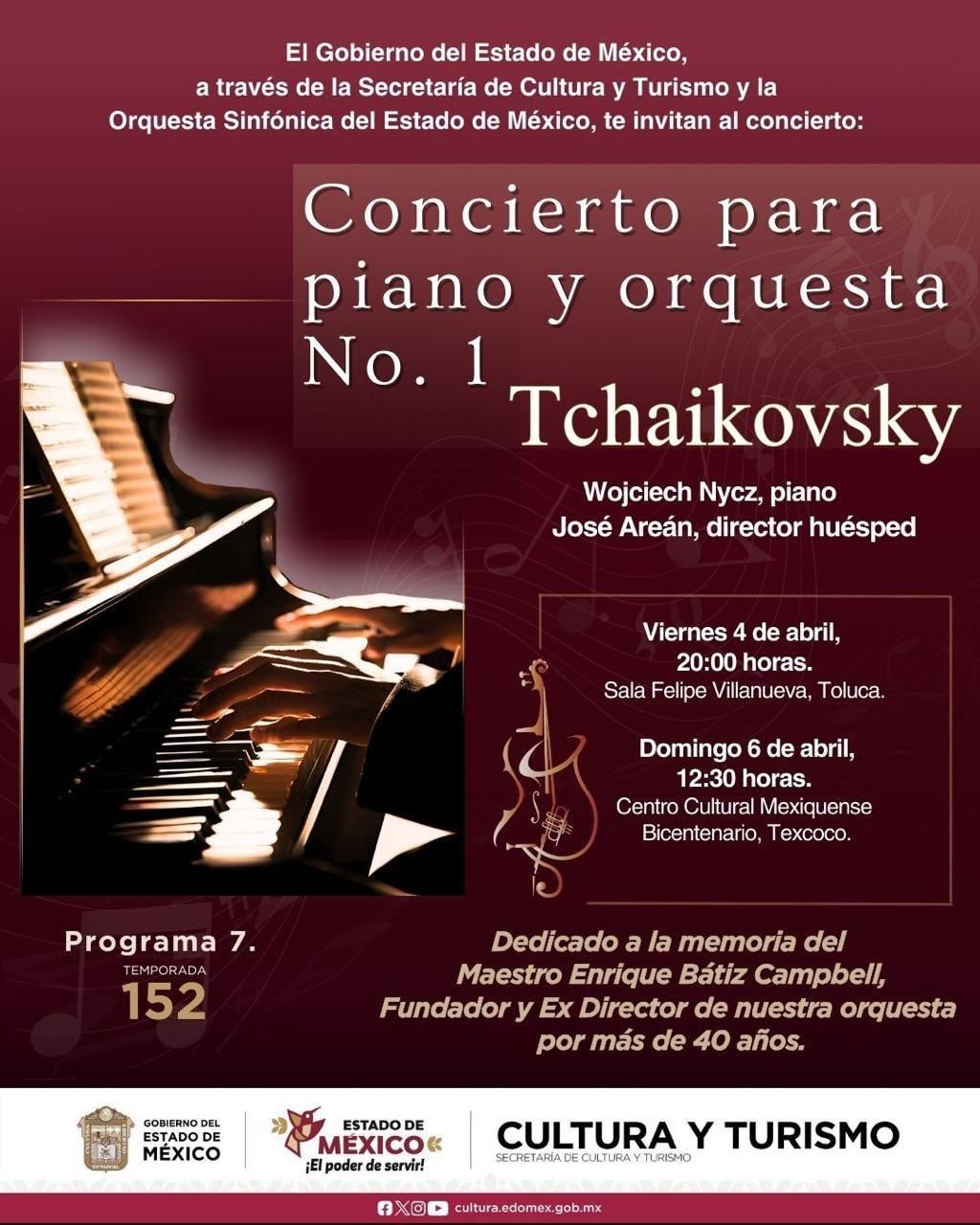 Dedica Orquesta Sinfónica del EdoMéx conciertos de este fin de semana a la memoria del Maestro Enrique Bátiz&nbsp;Campbell.