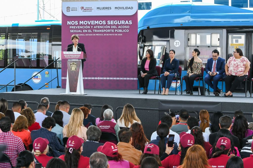 Presenta Gobernadora Delfina Gómez Álvarez campaña “Nos Movemos Seguras” para erradicar el acoso sexual en el transporte público del&nbsp;EdoMéx.