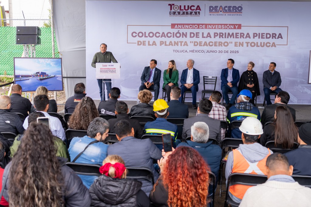 Confía empresa DEACERO en Toluca para abrir una planta más en el&nbsp;país.