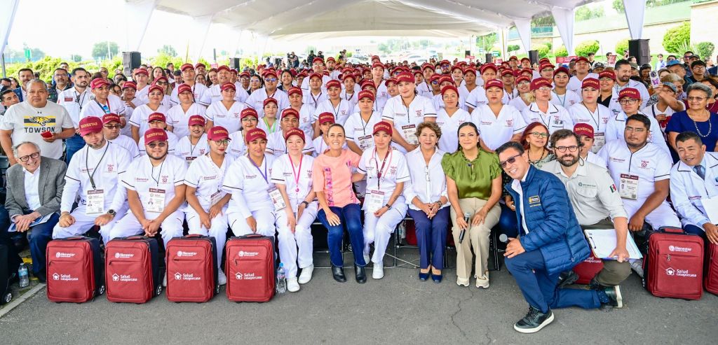 Presidenta Claudia Sheinbaum y Gobernadora Delfina Gómezarrancan programa “Salud Casa por Casa” en el EdoMéx; adultos mayores y personas con discapacidad recibirán visitas médicas&nbsp;gratuitas.