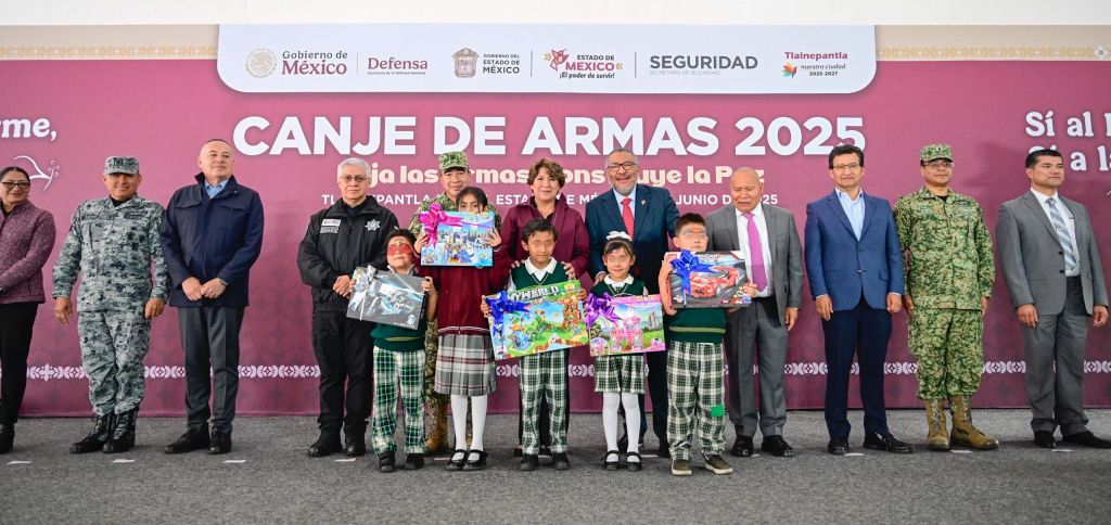Gobernadora Delfina Gómez Álvarez retira armamento de las calles; arranca programa de “Canje de Armas 2025” en&nbsp;EdoMéx.