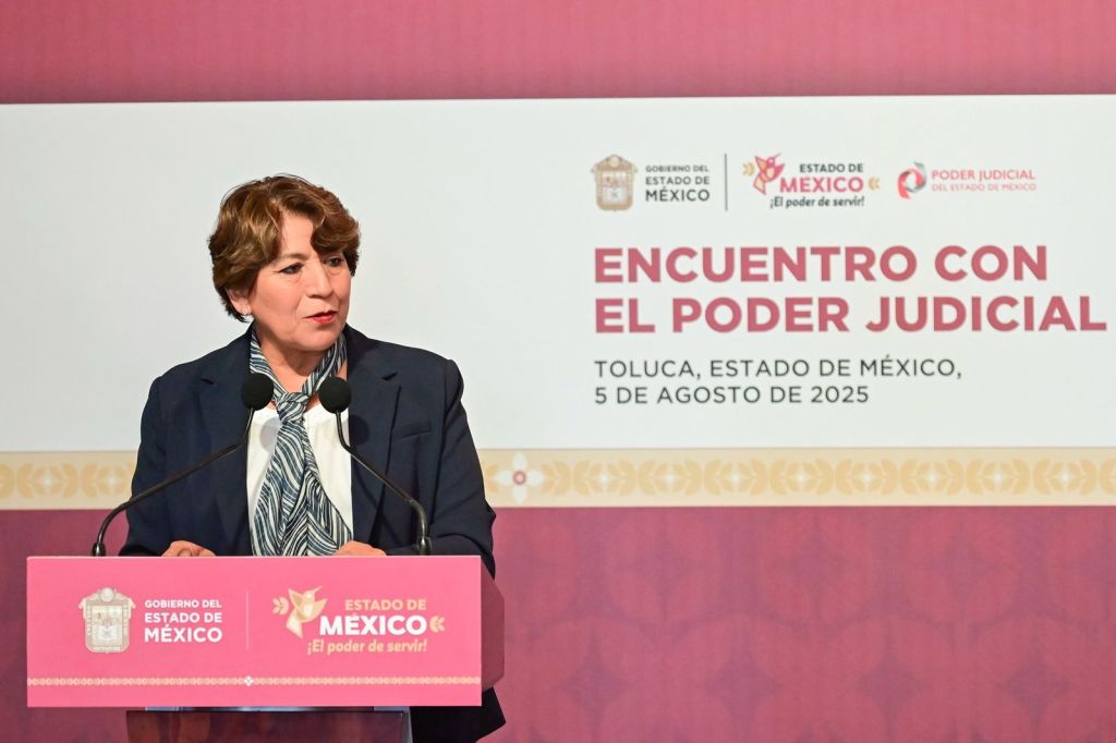 Gobernadora Delfina Gómez Álvarez reconoce trabajo de magistradas y magistrados en la transformación del Poder Judicial del Estado de&nbsp;México.