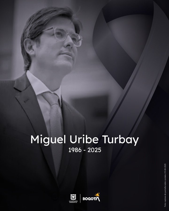 Muere Miguel Uribe, precandidato presidencial&nbsp;colombiano.