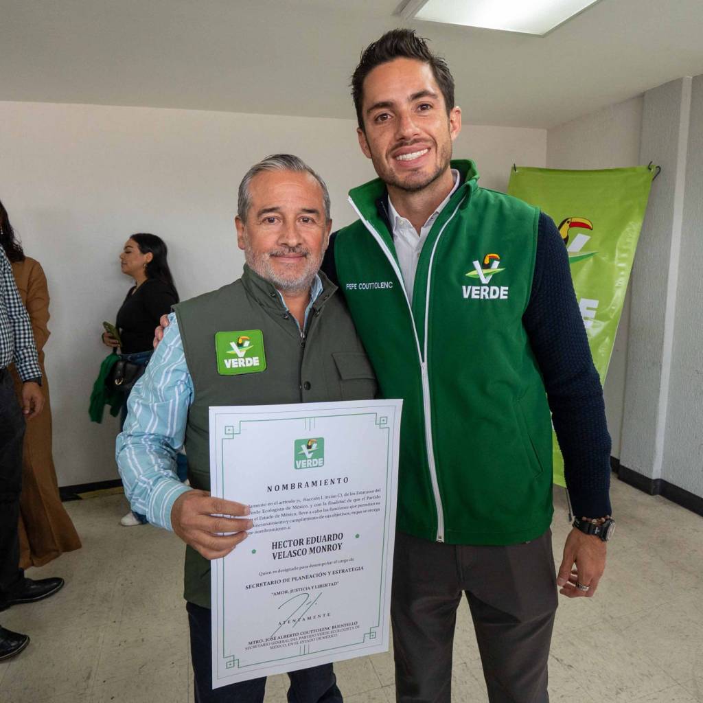 Héctor Velasco asume la Secretaría de Planeación Estratégica del PVEM en&nbsp;Edoméx.