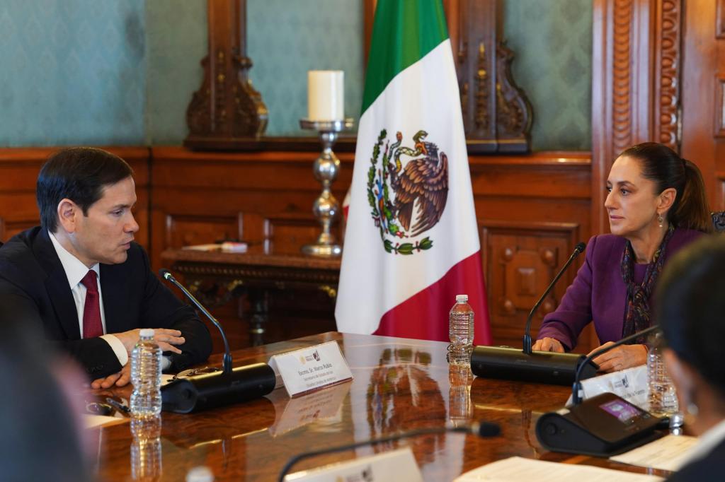 En Palacio Nacional, la presidenta Claudia Sheinbaum Pardo recibió al secretario de Estado de los Estados Unidos, Marco&nbsp;Rubio.