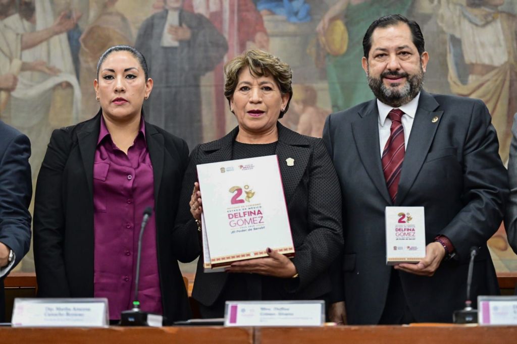 Gobernadora Delfina Gómez entrega Segundo Informe de Labores a Congreso&nbsp;mexiquense.