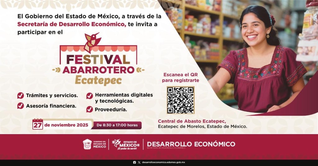 Gobierno del EdoMéx lleva el Festival Abarrotero a Naucalpan y a Ecatepec; ofrece asesoría y capacitación a&nbsp;tenderos.