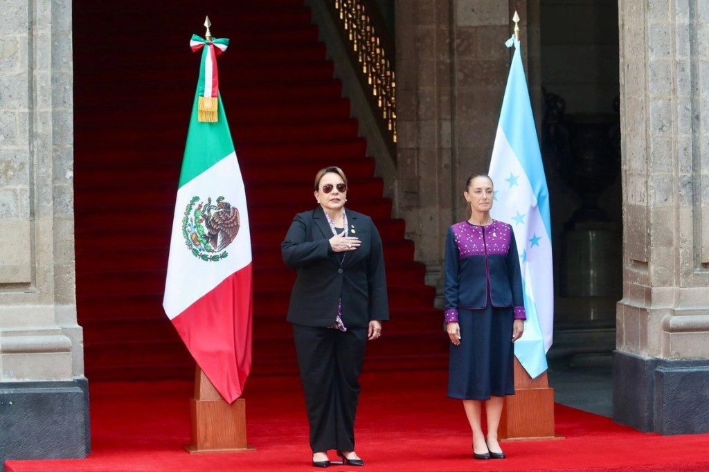 Recibe Presidenta Claudia Sheinbaum a su homóloga de la República de Honduras, Xiomara Castro, en Palacio&nbsp;Nacional.