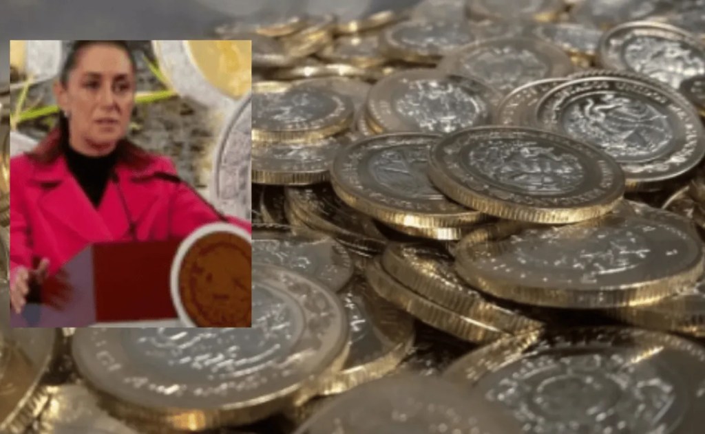 Claudia Sheinbaum moderniza monedas de 10 y 20 pesos; así serán las nuevas&nbsp;divisas.
