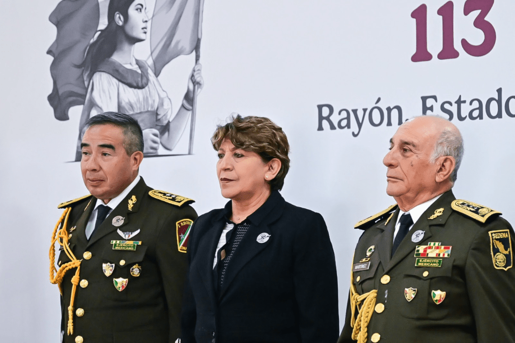 Conmemora Gobernadora Delfina Gómez Álvarez 113 Aniversario del Ejército Mexicano en Rayón; entrega reconocimientos a mujeres de las Fuerzas&nbsp;Armadas.