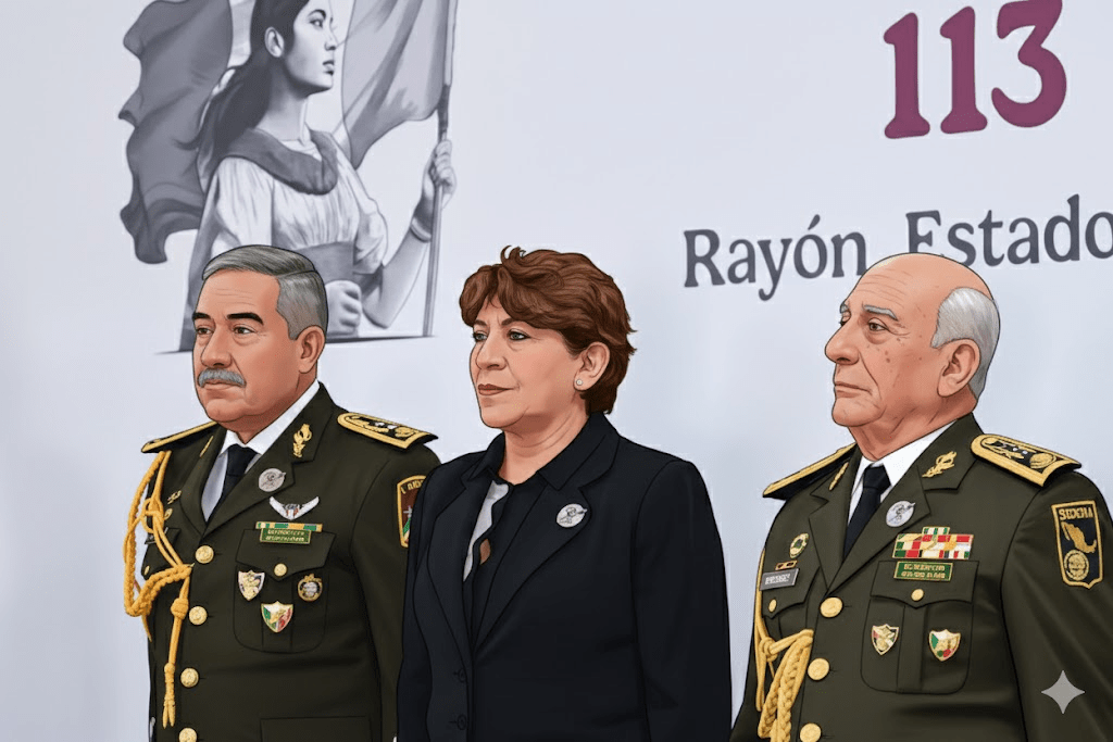 Gobernadora del Estado de México, Delfina Gómez Álvarez, Presente en el 113 Aniversario del Ejército Mexicano, Entregó Reconocimientos a Mujeres de Las Fuerzas&nbsp;Armadas.