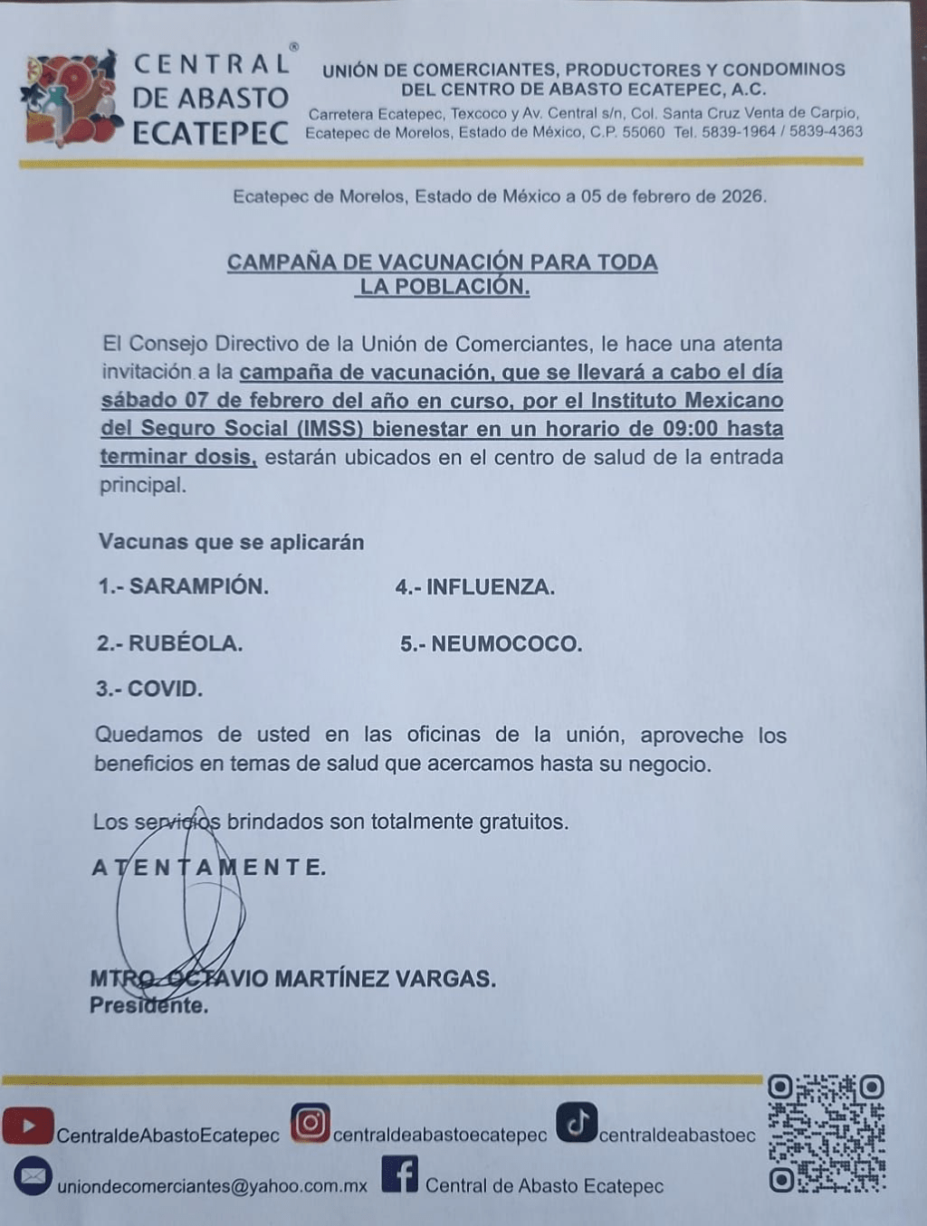 Vente a vacunar a la Central de Abasto&nbsp;Ecatepec.