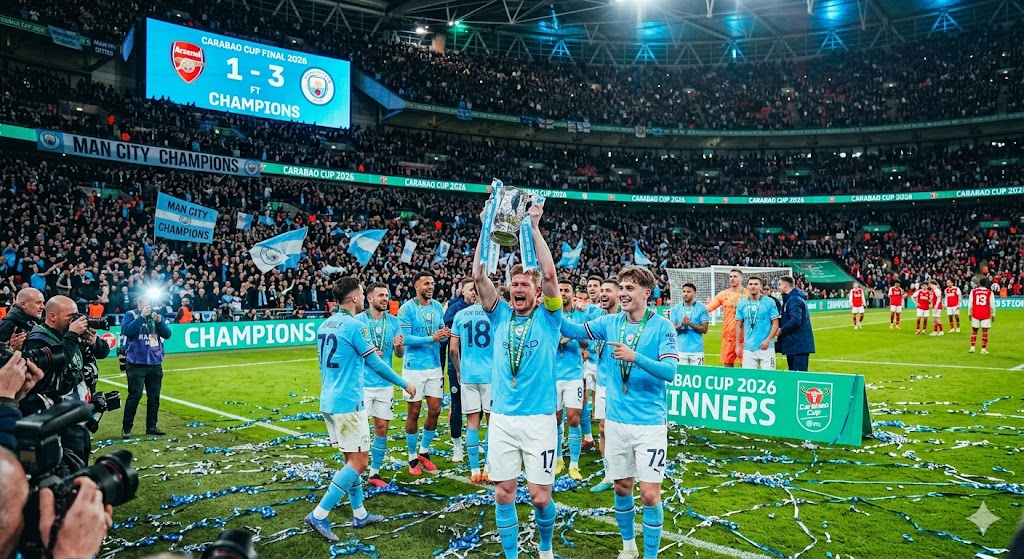 Manchester City se corona campeón de la Carabao Cup 2026 en Wembley.