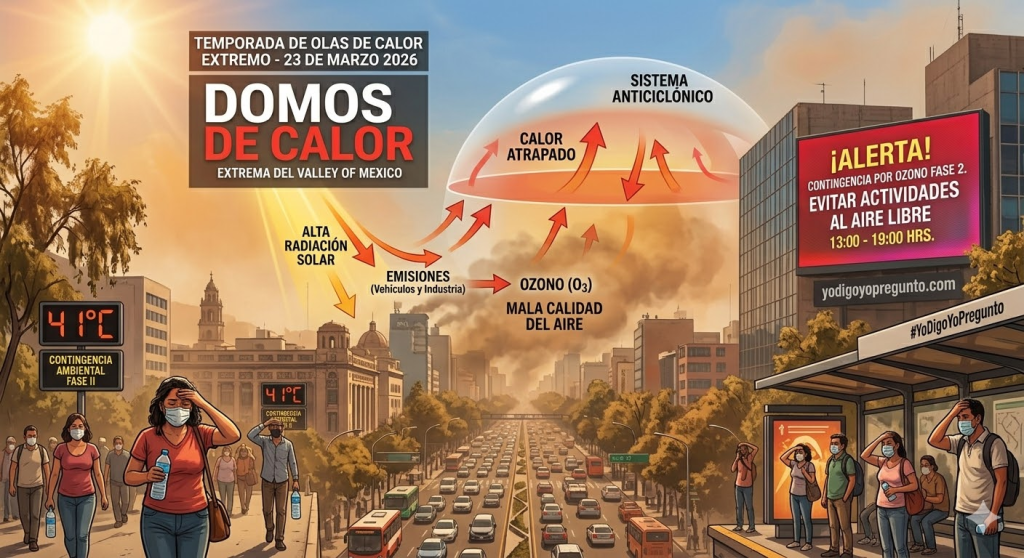 El Valle de México bajo alerta: Inicia temporada de olas de calor extremo y contingencias por&nbsp;ozono.
