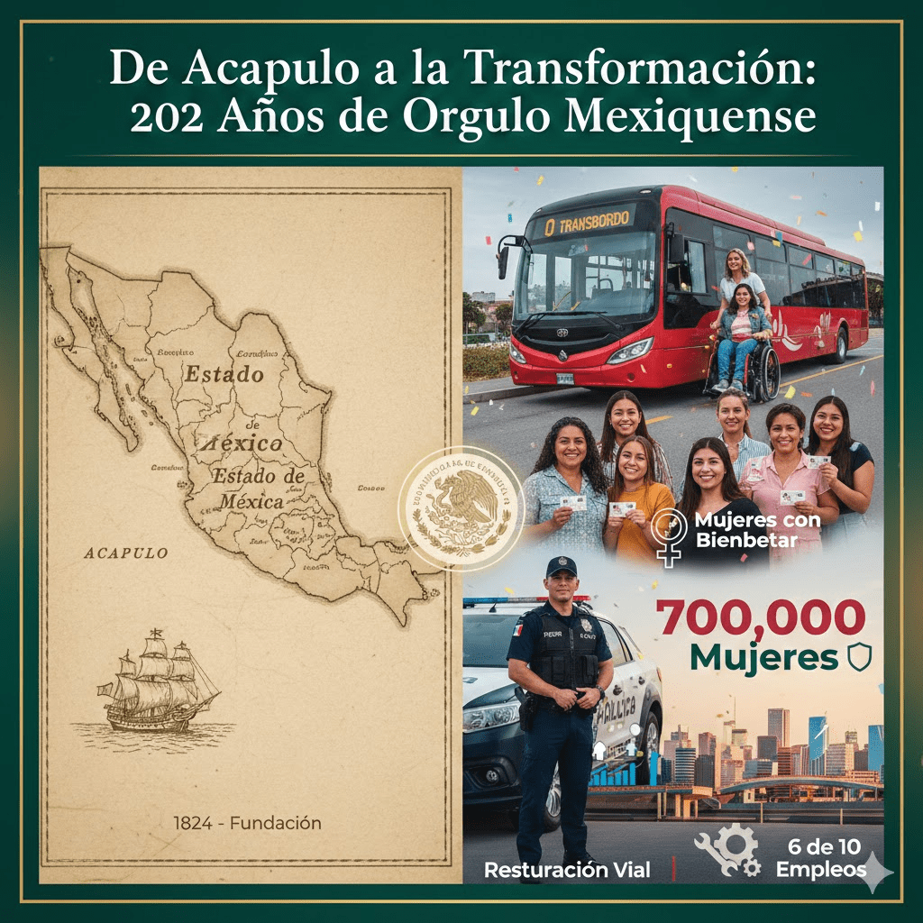 «De Acapulco a La Transformación: 202 Años de Orgullo Mexiquense.»