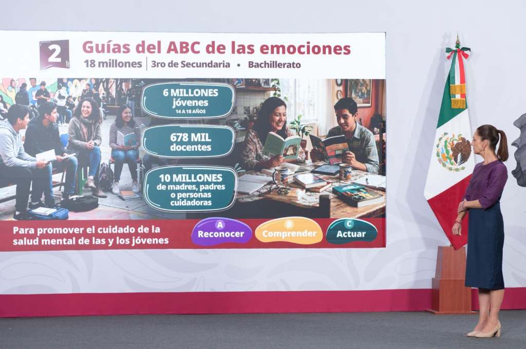 Presidenta Claudia Sheinbaum pardo Presenta Los  6 Ejes de La Estrategia Nacional de Atención a La Salud Mental para Las y Los Jóvenes: “El ABC de Las&nbsp;Emociones.”
