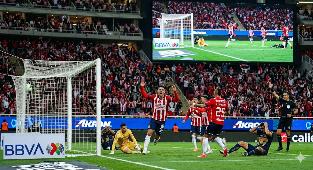¡Agónico Empate en el Akron! Chivas Rescata el Liderato de Goleo en el Último&nbsp;Suspiro.