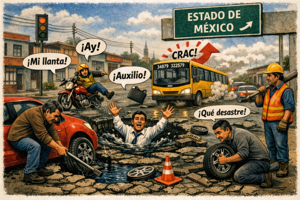 Calles del Estado de México: el bache&nbsp;eterno