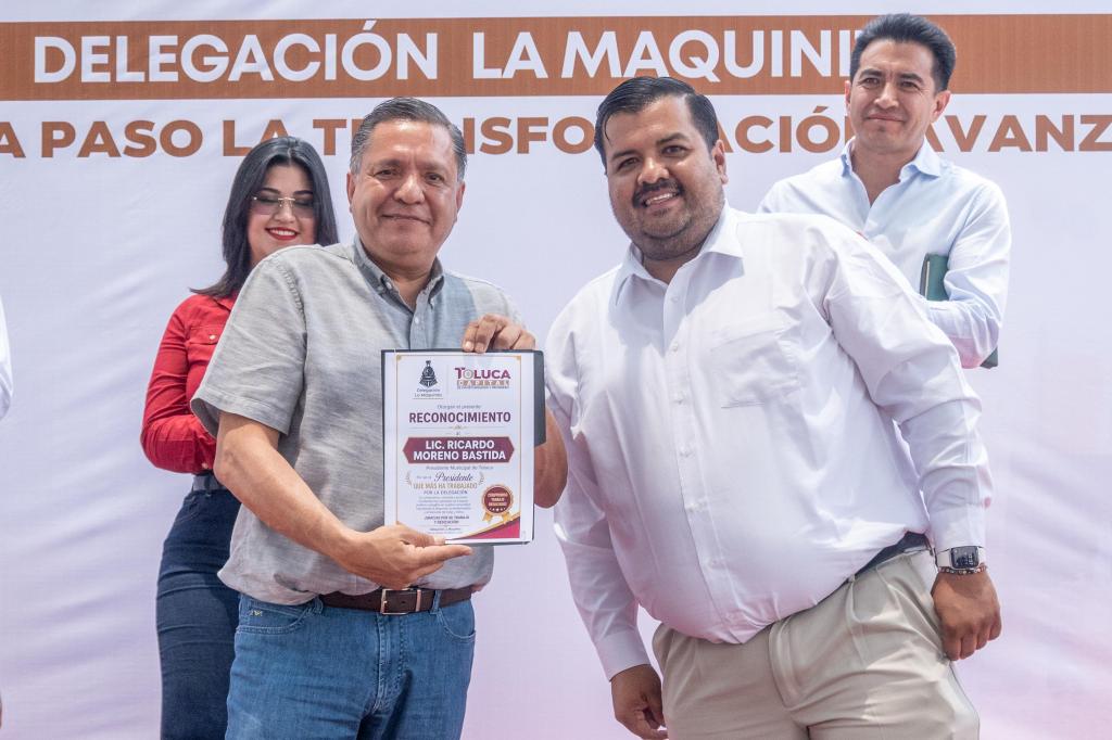 Cumple Ricardo Moreno compromiso de entregar más agua a la delegación La&nbsp;Maquinita.