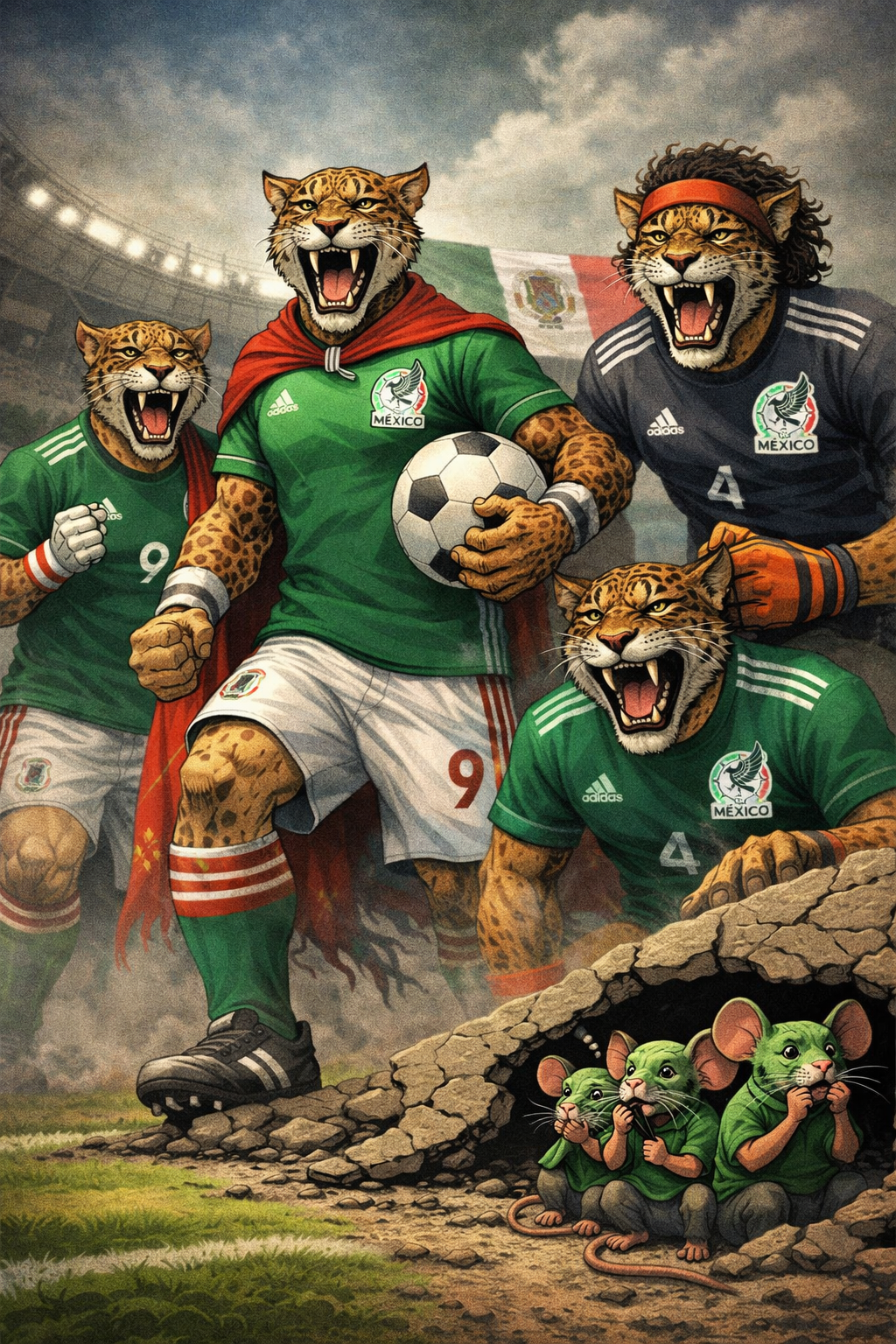 Ingleses, El Equipo de La Selección Nacional de Mexico, YA NO son ratones verdes del Año 61.