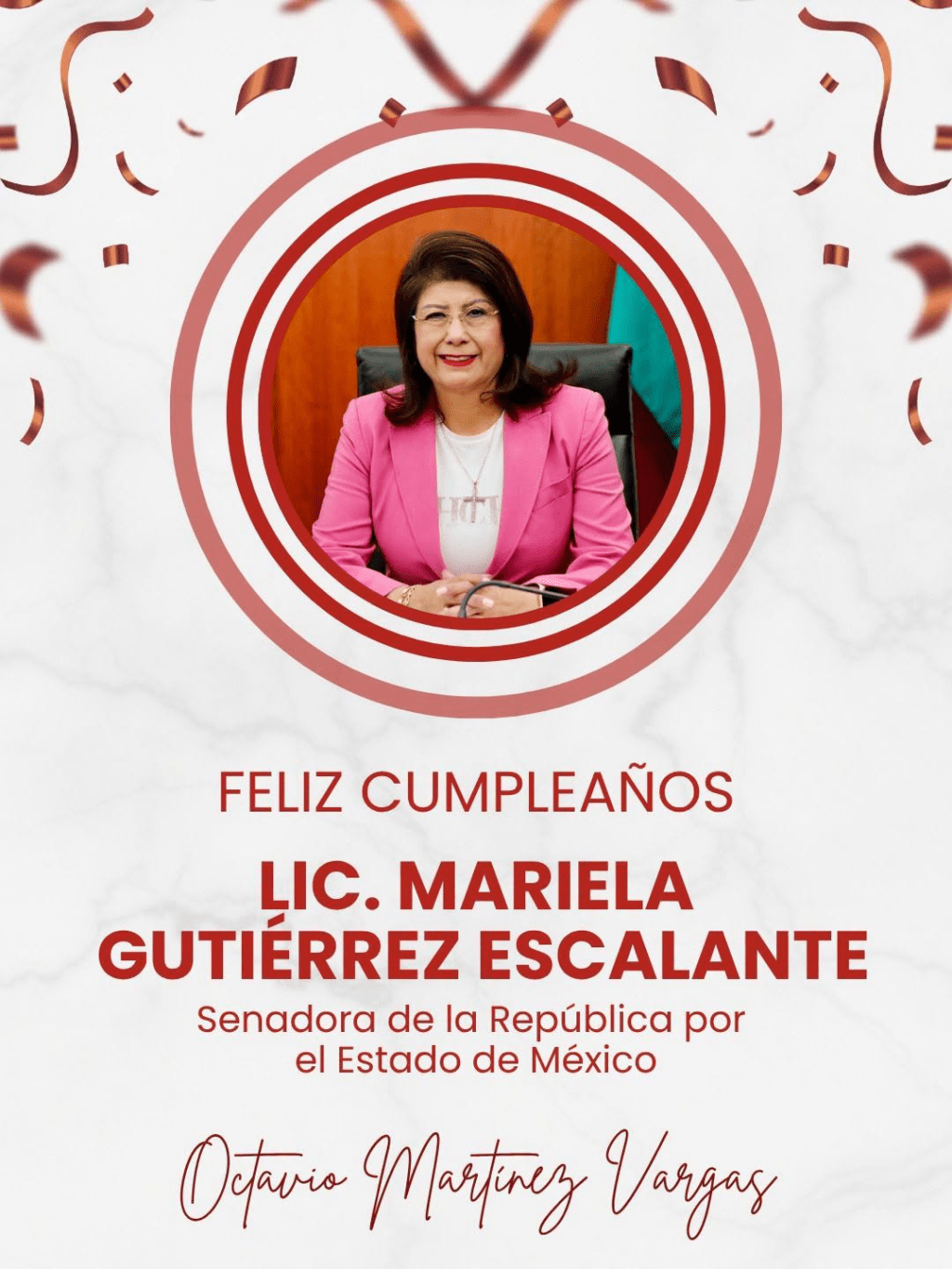 ¡¡¡Muchas Felicidades Senadora&nbsp;Mariela!!!