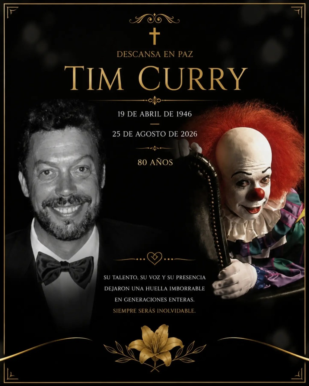 ¡¡¡Descanse en Paz, TIM&nbsp;CURRY!!!