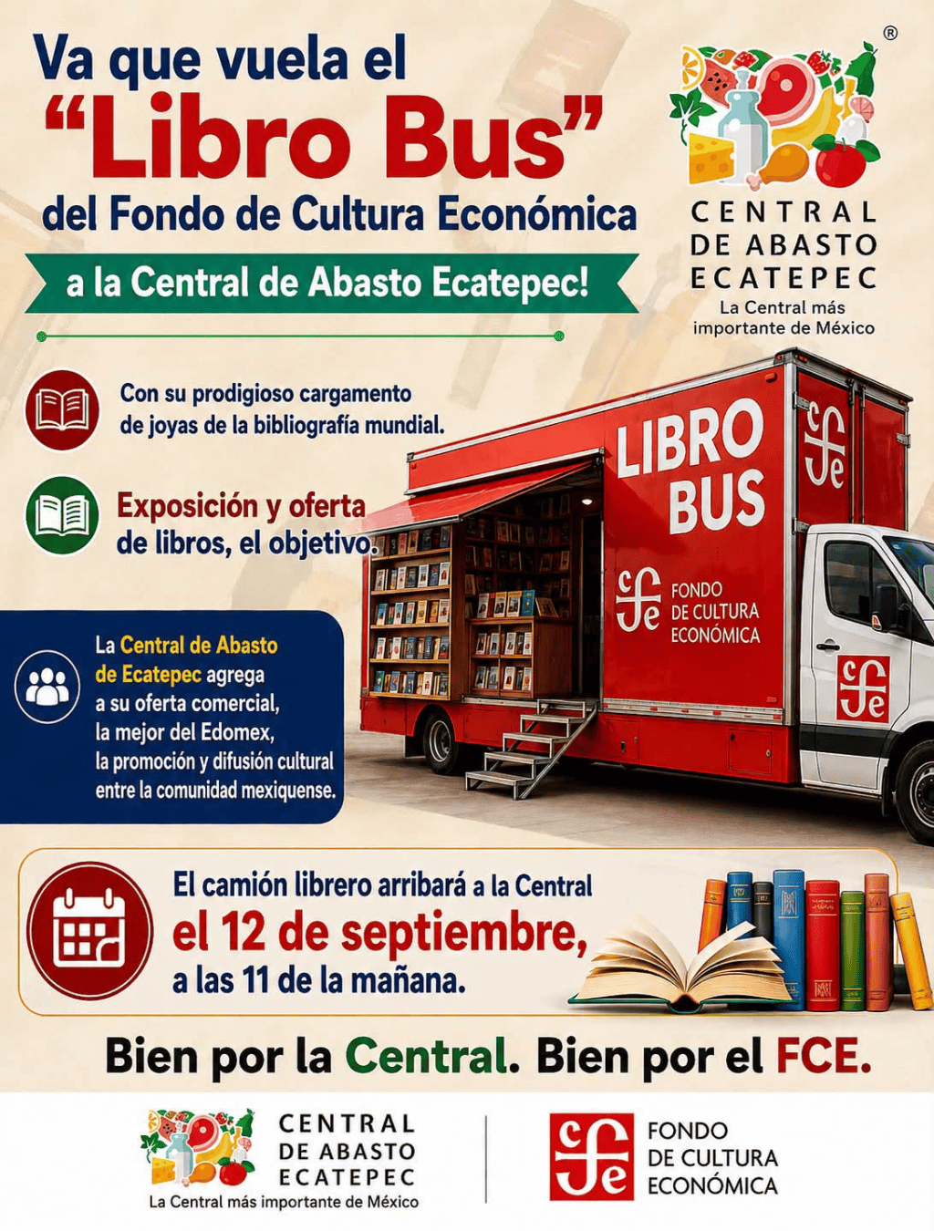 Central de Abasto Ecatepec recibe al&nbsp;LibroBus.