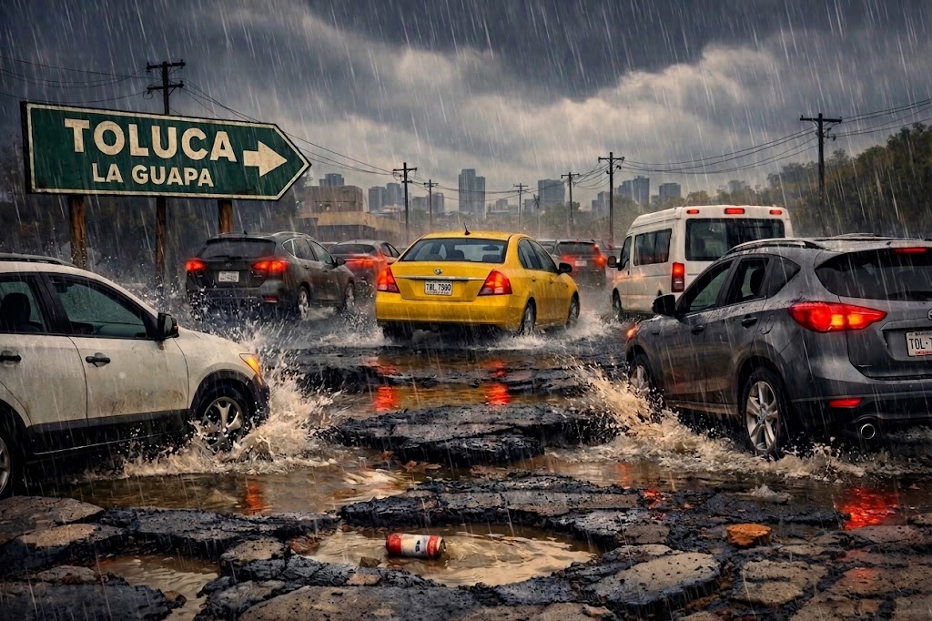 Sigue Lloviendo, y Toluca La Guapa con Más Baches que de Costumbre o los Mismos haciendo Su&nbsp;Reaparición.