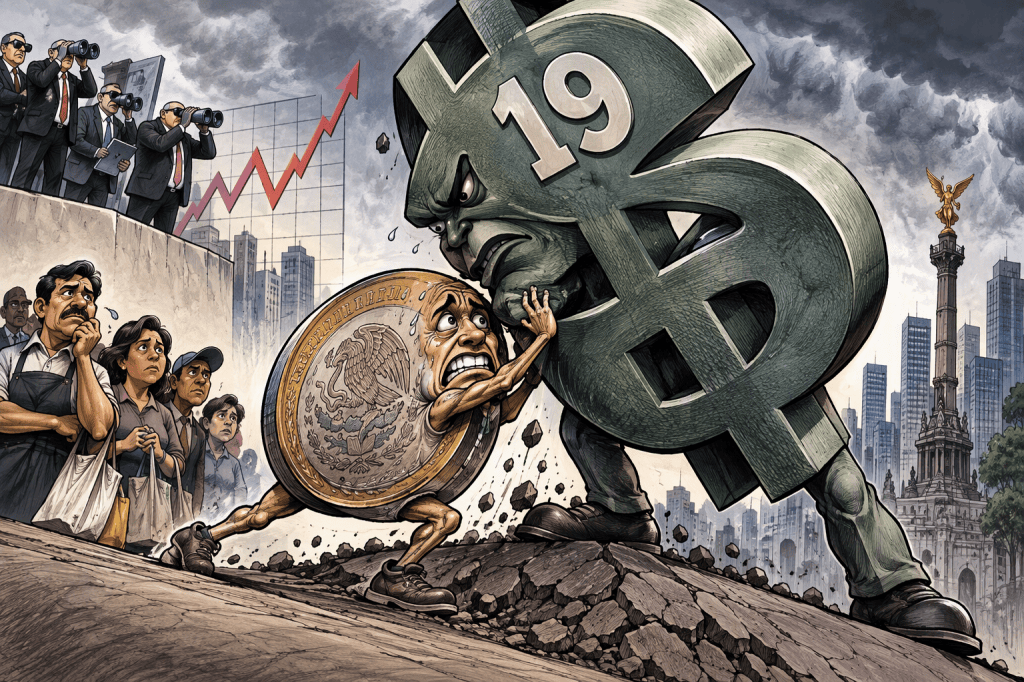 ¿A $19.00 El Dolar? El Peso Mexicano Bajo Presión.